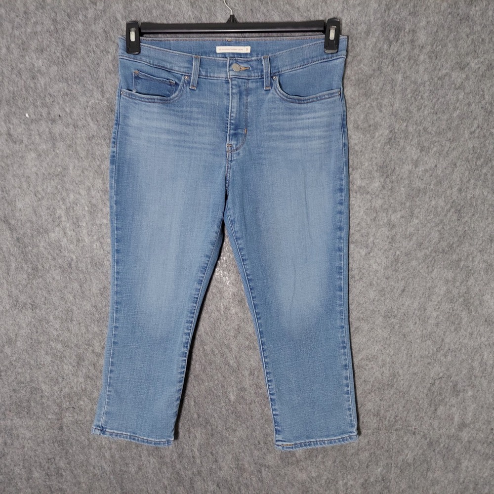 Levi's Women Jeans 31 Blue 311 Shaping Skinny Capri Essential Denim Light Wash